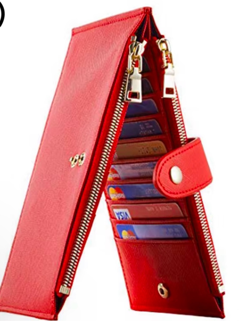 New RFID Women’s Card Wallet- red